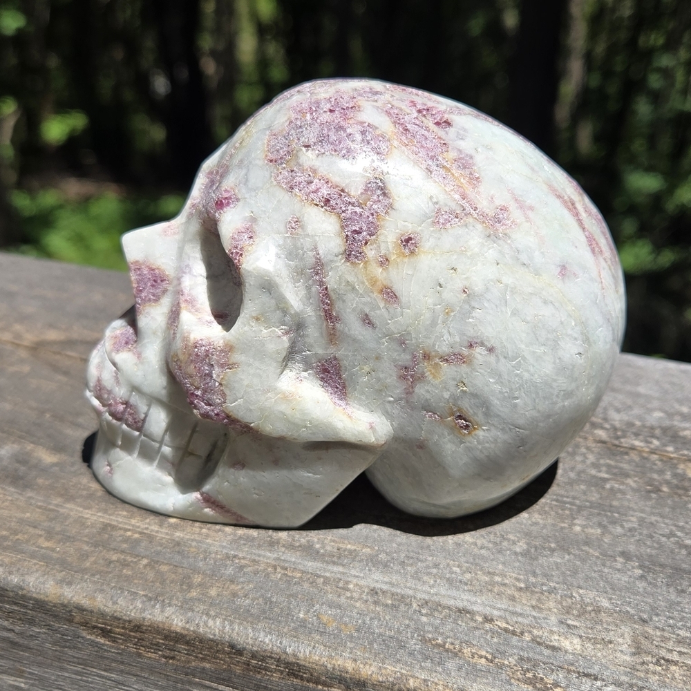 Ruby Rutilated Natural Crystal Skull 13"×6"×4" LAST ONE! - Picture 4 of 7